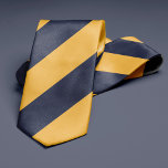 Gravata Dourado e Marinho - Bandas Azuis<br><div class="desc">Na moda náutica padrão em cores audíveis e clássicas,  perfeito para o escritório ou um centro noturno.</div>