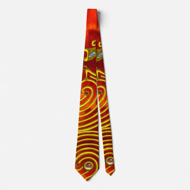 GRAVATA DOURADO HÍPER LABYRINTH COM GEMSTONAS (Frente)