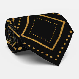 Gravata Dourado Negro moderno colar de moda