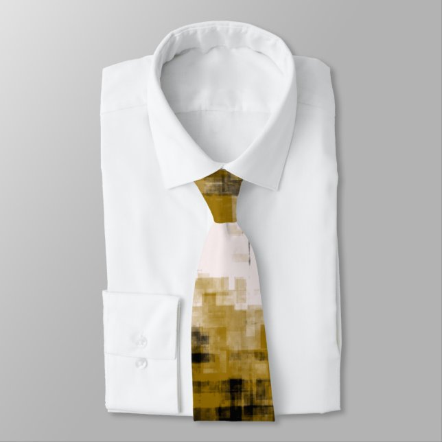 Gravata Dourado preto e branco (Amarrado)