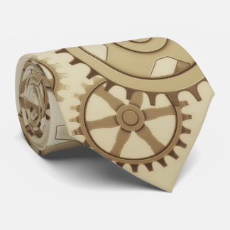 Gravata Dourado, sepia steampunk cosplay, padrão de engren