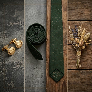 Gravata Dourado Verde Caçador Equestre Impecável