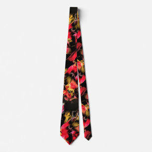 Gravata Dourado vermelho e preto