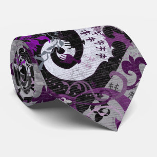 Gravata Dragão Demissexual Damask - Cores da Bandeira do O