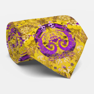 Gravata Dragão Intersexual Damask - Cor da Bandeira do Or