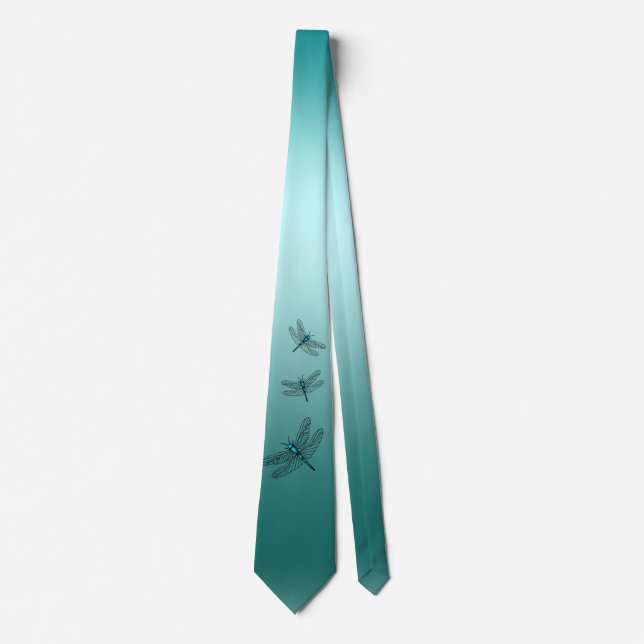 Gravata Dragonfly Green Gradient Ombre (Frente)