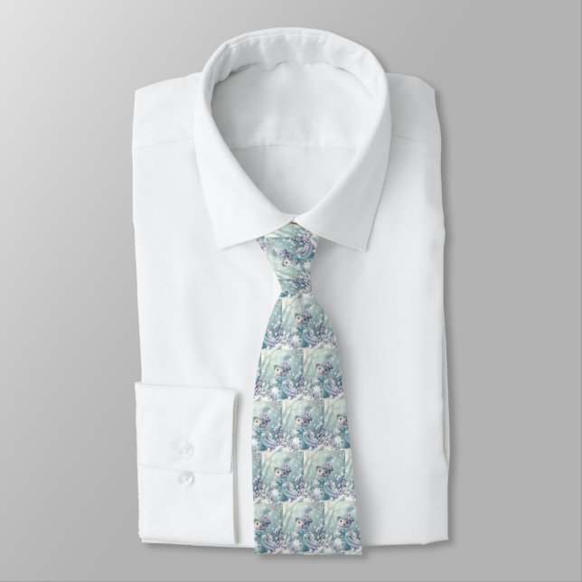 Gravata Dreamy Christmas Snowman Neck Tie (Amarrado)