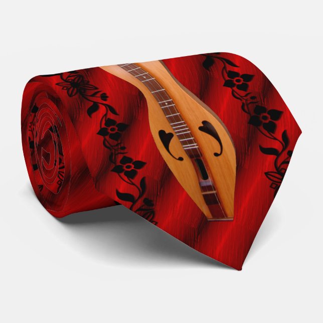 GRAVATA DULCIMER — VINHO EM RUBY RED (Rolled)