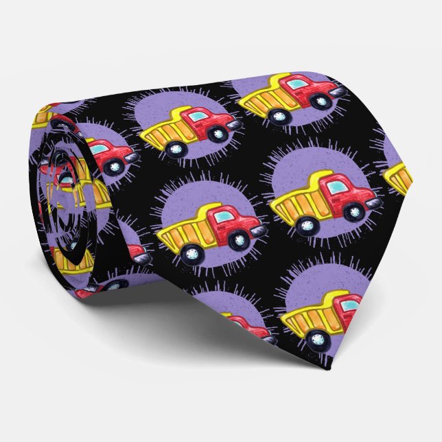 Gravata Dump Truck mens tie (Rolled)