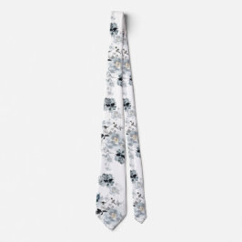 Gravata Dusty Blue Floral Wedding Tie
