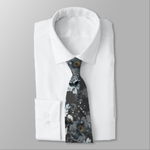 Gravata Dusty Blue Floral Wedding Tie