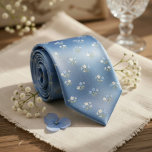 Gravata Dusty Blue Micro Floral Wedding Pattern<br><div class="desc">Add a touch of timeless elegance to your formal style with this Dusty Blue Micro Floral Wedding Tie Pattern. Featuring a delicate arrangement of tiny floral illustrations in soft ivory and muted sage tones on a refined dusty blue background, this pattern creates a sophisticated and romantic aesthetic. The subtle micro...</div>