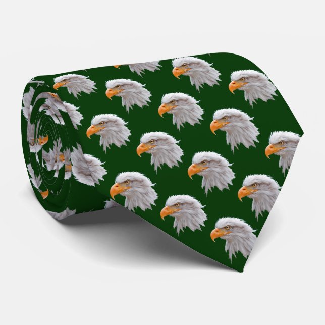 Gravata Eagle Frenzy Tie (Verde escuro) (Rolled)