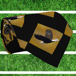 Gravata Eagles Esportes Dourada Necktie