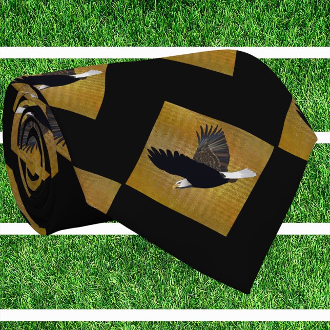 Gravata Eagles Esportes Dourada Necktie (Criador carregado)