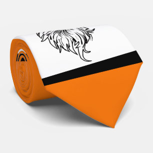 Gravata Eagles Sports Orange White Nectie