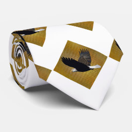 Gravata Eagles Sports White Dourado Necktie