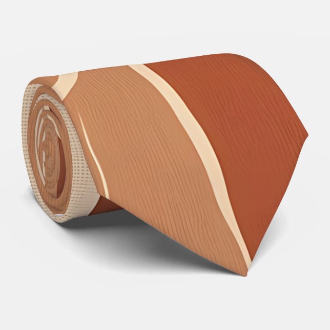 Gravata Earthy Boho Swirls Neck Tie (Rolled)