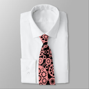 Gravata Ecosistema - Rosa Suave no Preto