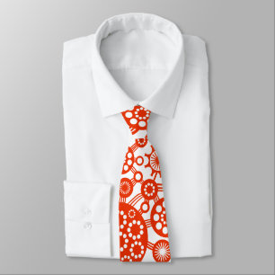 Gravata Ecossistema - Tijolo Vermelho no Branco