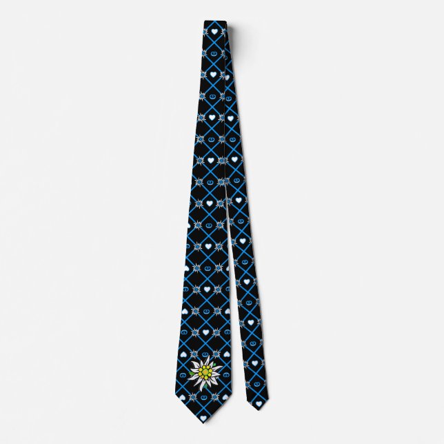 Gravata Edelweiss em preto (Frente)