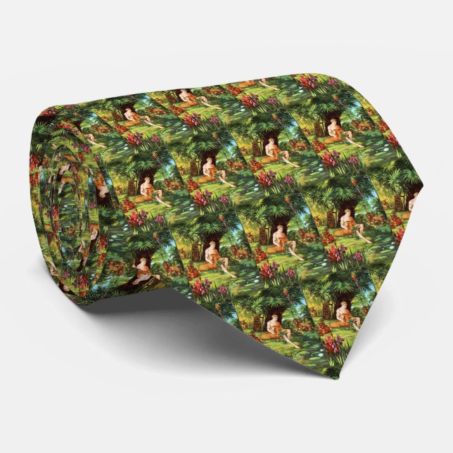 Gravata Éden Adão No Jardim (Rolled)