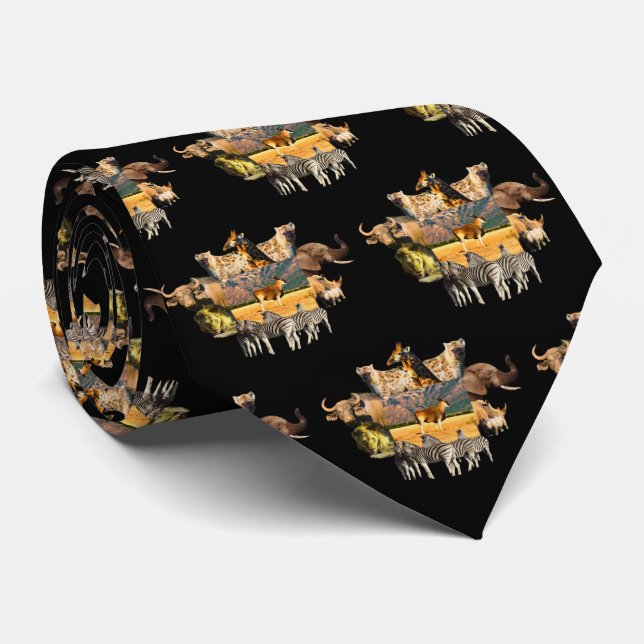 Gravata Eland Mountain Willife Frame Neck Tie (Rolled)