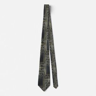 Gravata Eldrich Tie (Preto e Dourado)