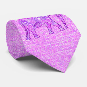 Gravata Elefante do redemoinho do Fractal - roxo e