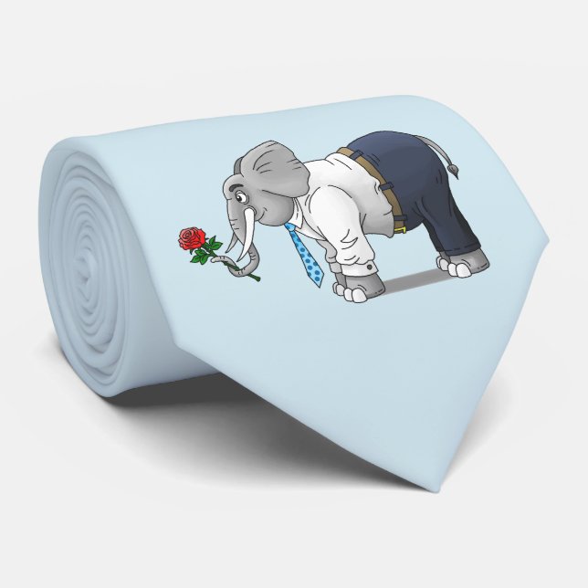 Gravata Elefante Romântico (Rolled)
