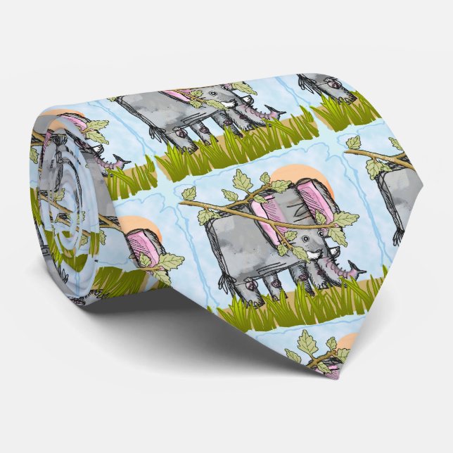 Gravata Elefante se Escondendo  (Rolled)