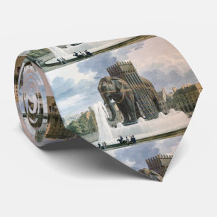 Gravata Elefante Vintage da Ilustração da Bastilha