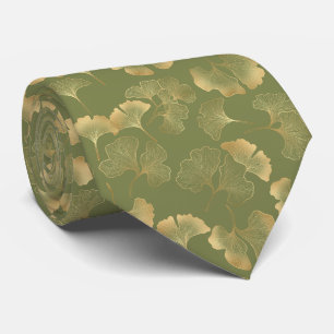 Gravata Elegância do Ginkgo Esmeralda – Botânica de Luxo a