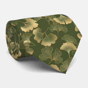 Gravata Elegância do Ginkgo Esmeralda – Botânica de Luxo e