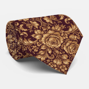 Gravata Elegância Floral Barroca Real