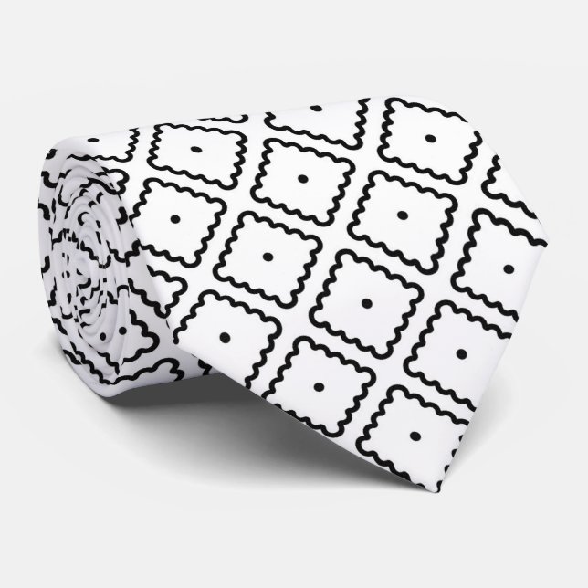 Gravata Elegância Geométrica Moderna (Rolled)