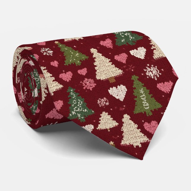 Gravata Elegant Festive Christmas Tree Pattern  (Rolled)