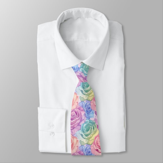 Gravata Elegant Mens Fashion Rose Flower (Amarrado)
