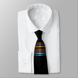 Gravata Elegant Metallic Gradient Stripes Design