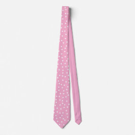 Gravata Elegant Pink White Dots Pattern Groom Gift  