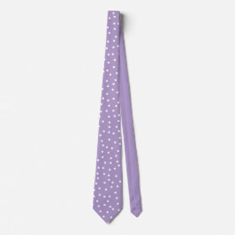Gravata Elegant Purple White Polka Dots Groom Gift  