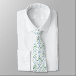 Gravata Elegant white blue green neck tie<br><div class="desc">elegant watercolor pattern tie</div>