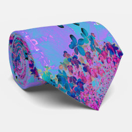 Gravata Elegante Azul Escuro e Magenta - Iluminismo