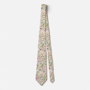 Gravata Elegante com Padrão Floral Estilo Clássico