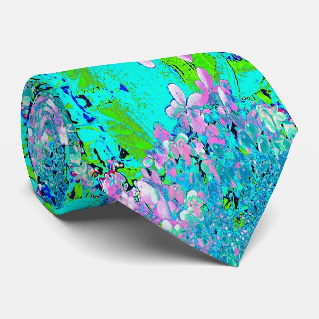 Gravata Elegante Cor-de-rosa e azul (Rolled)