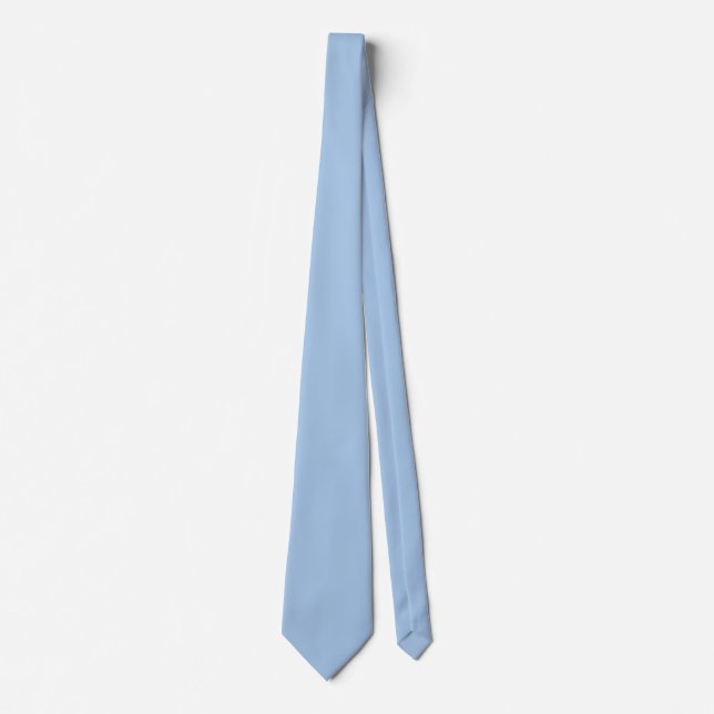 Gravata Elegante cor sólida azul pastel profissional (Frente)
