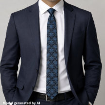 Elegante Damasco Azul - Floral Barroco Vintage 