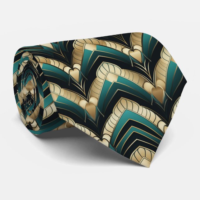 Gravata Elegante de deco de arte (Rolled)