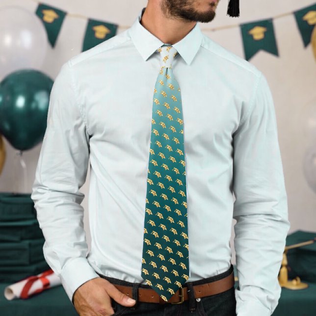 Gravata Elegante de Formatura com Padrão de Cartol (Criador carregado)