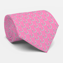 Gravata Elegante de Seda Rosa com Padrão de Ferrad